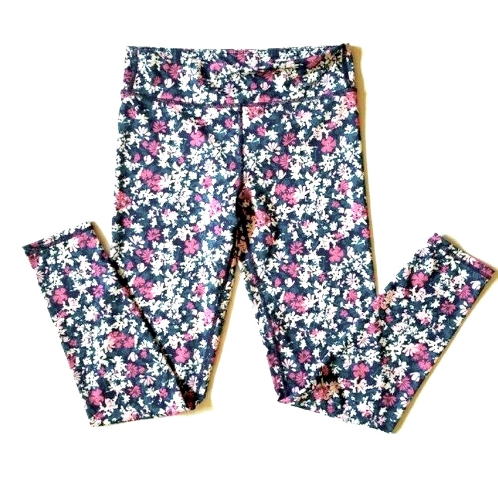 Eddie Bauer Girls flower leggings size L 14/16